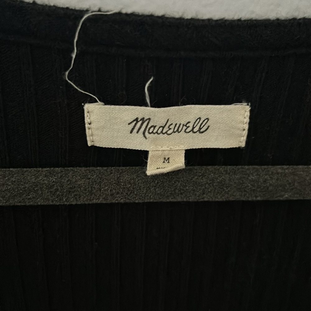 madewell black long sleeve top - Picture 3 of 5